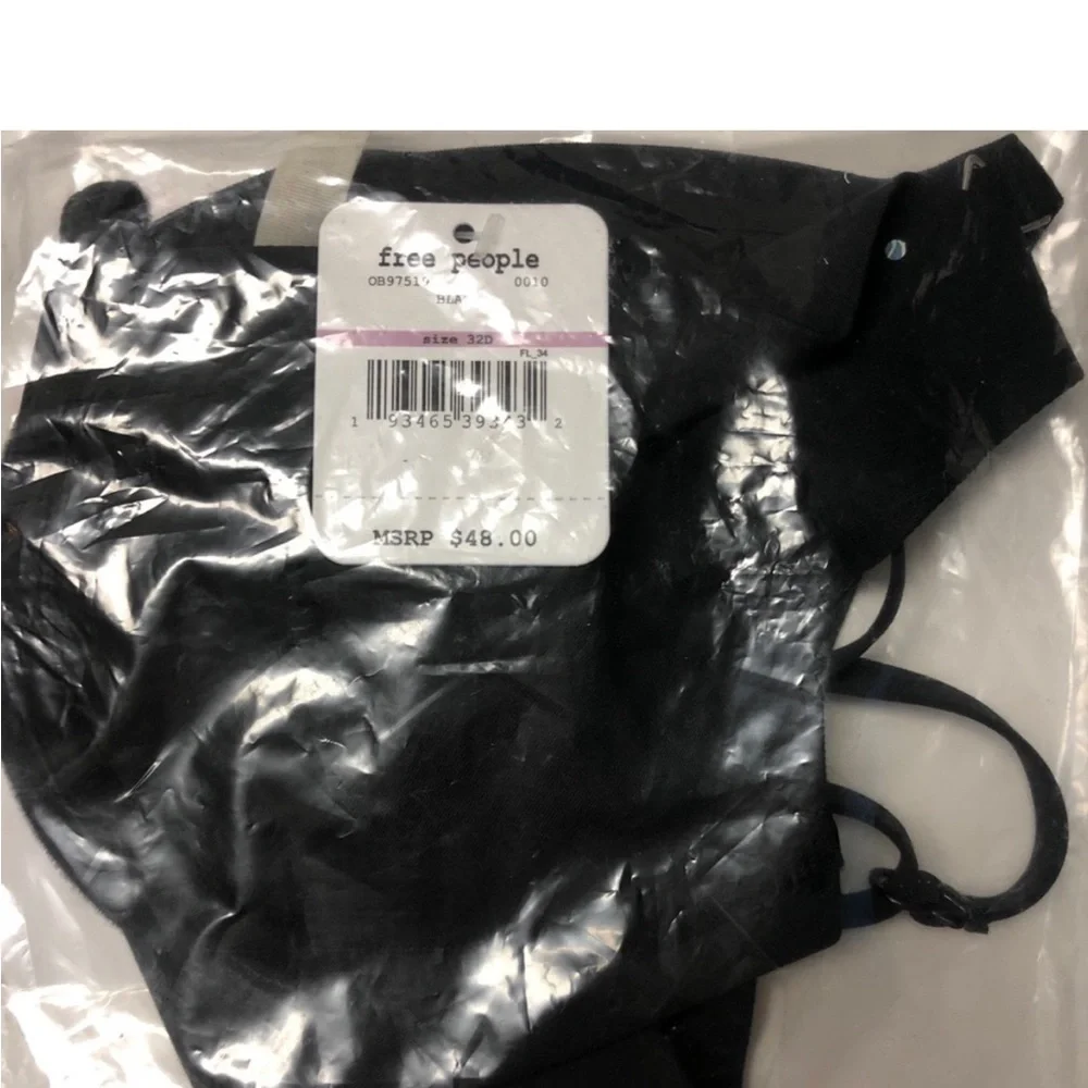 NWT Intimately Free People Ari Underwire Bra in Black   Sizes 36C & 32D - Picture 4 of 4
